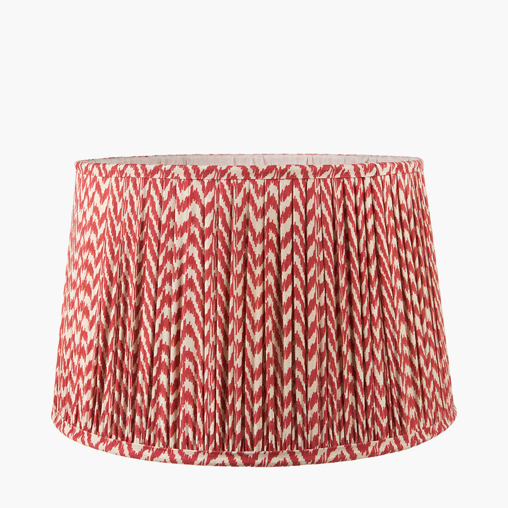 Vienna 30cm Red Chevron Mushroom Pleat Lampshade – Bold Colour, Timeless Pleats