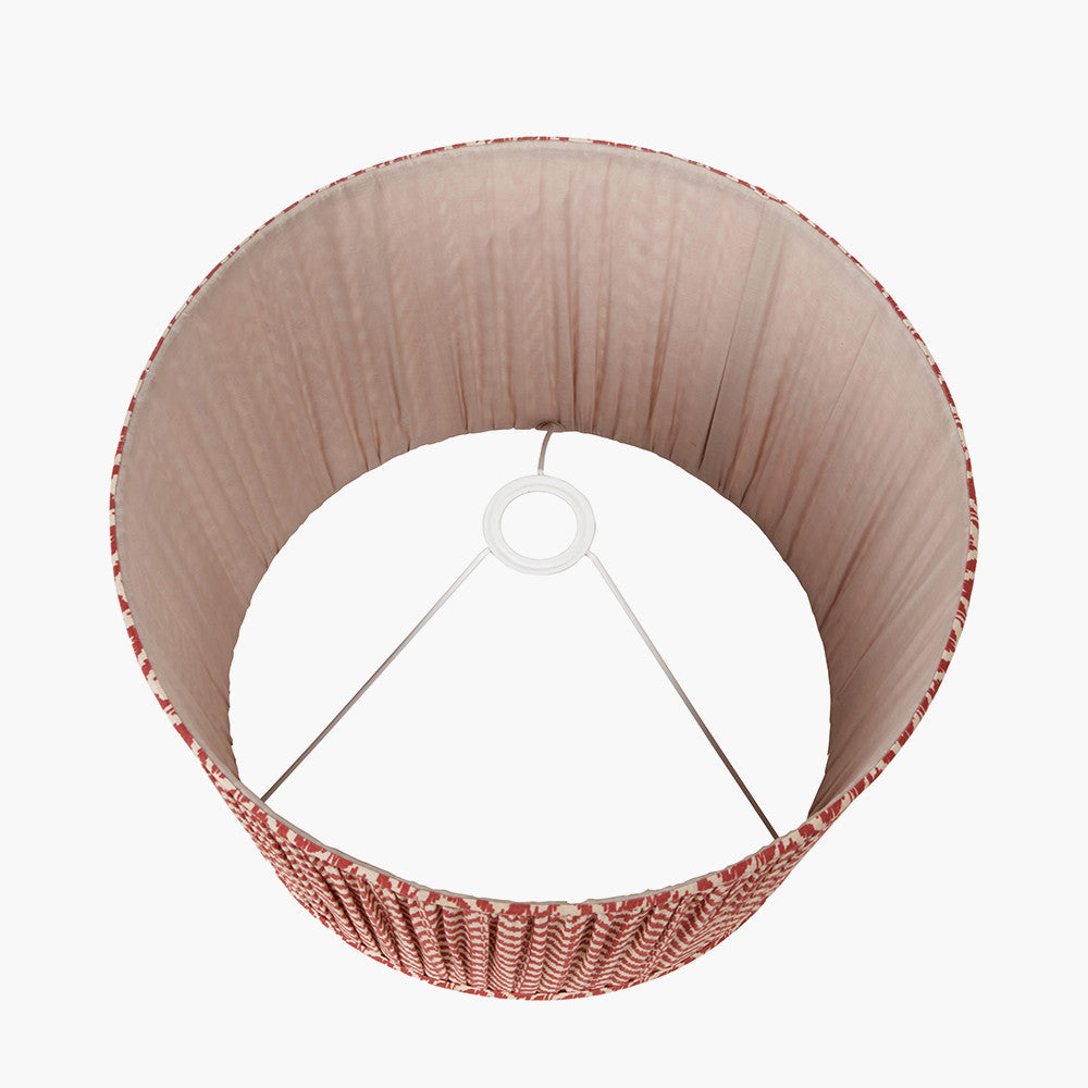 Vienna 30cm Red Chevron Mushroom Pleat Lampshade – Bold Colour, Timeless Pleats