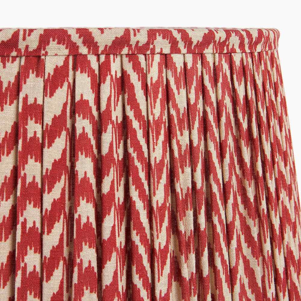 Vienna 30cm Red Chevron Mushroom Pleat Lampshade – Bold Colour, Timeless Pleats
