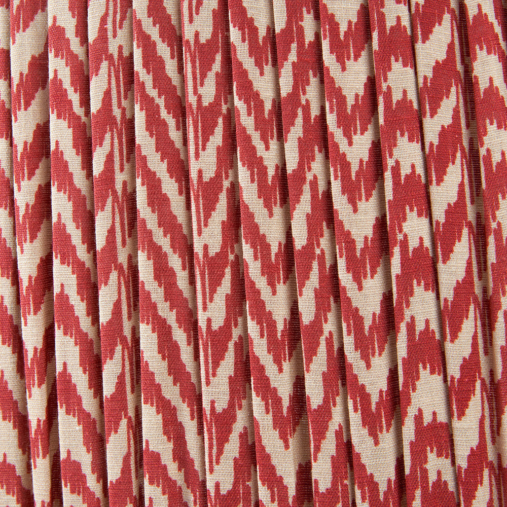 Vienna 30cm Red Chevron Mushroom Pleat Lampshade – Bold Colour, Timeless Pleats