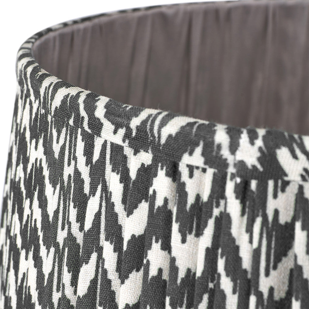 Vienna 30cm Black Chevron Mushroom Pleat Lampshade – Bold Pattern Meets Timeless Craftsmanship
