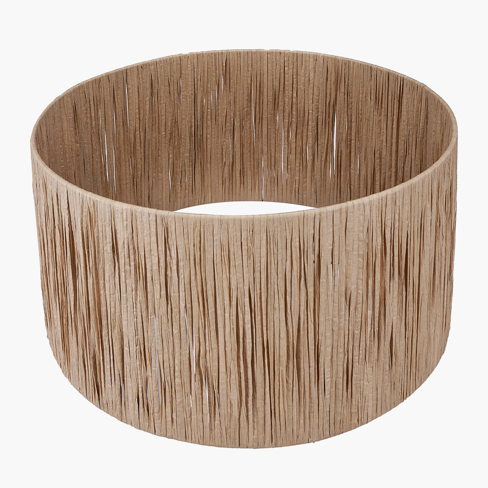 Tilia 30cm Natural Raffia Cylinder Lampshade – Light, Textured, and Naturally Beautiful