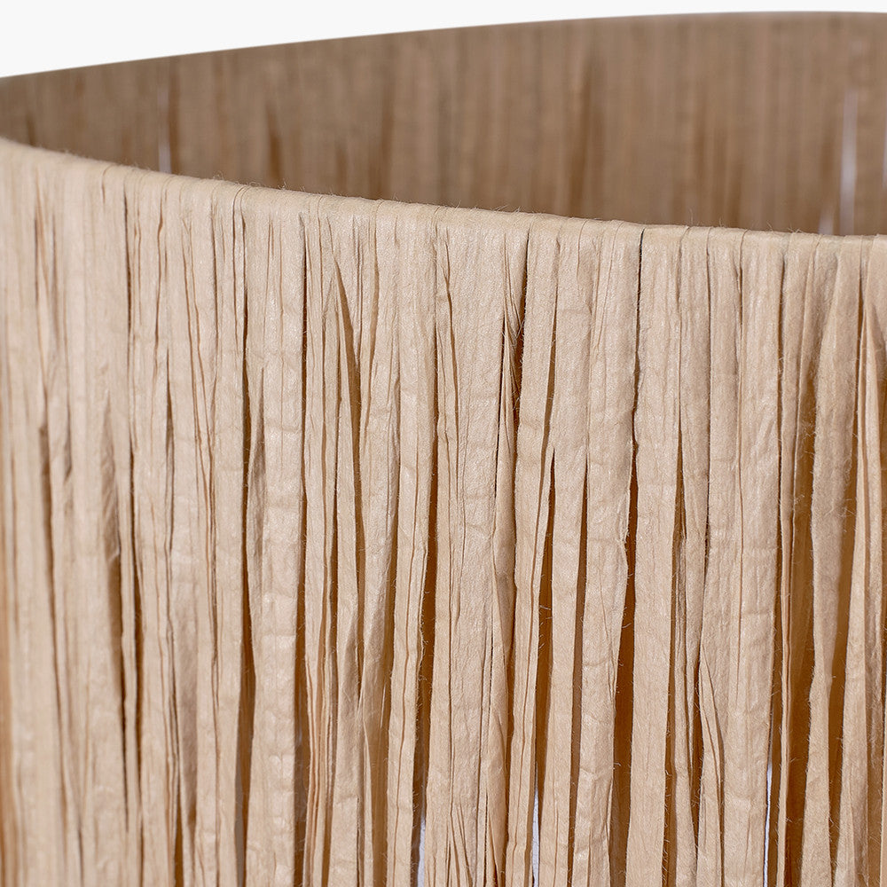 Tilia 30cm Natural Raffia Cylinder Lampshade – Light, Textured, and Naturally Beautiful