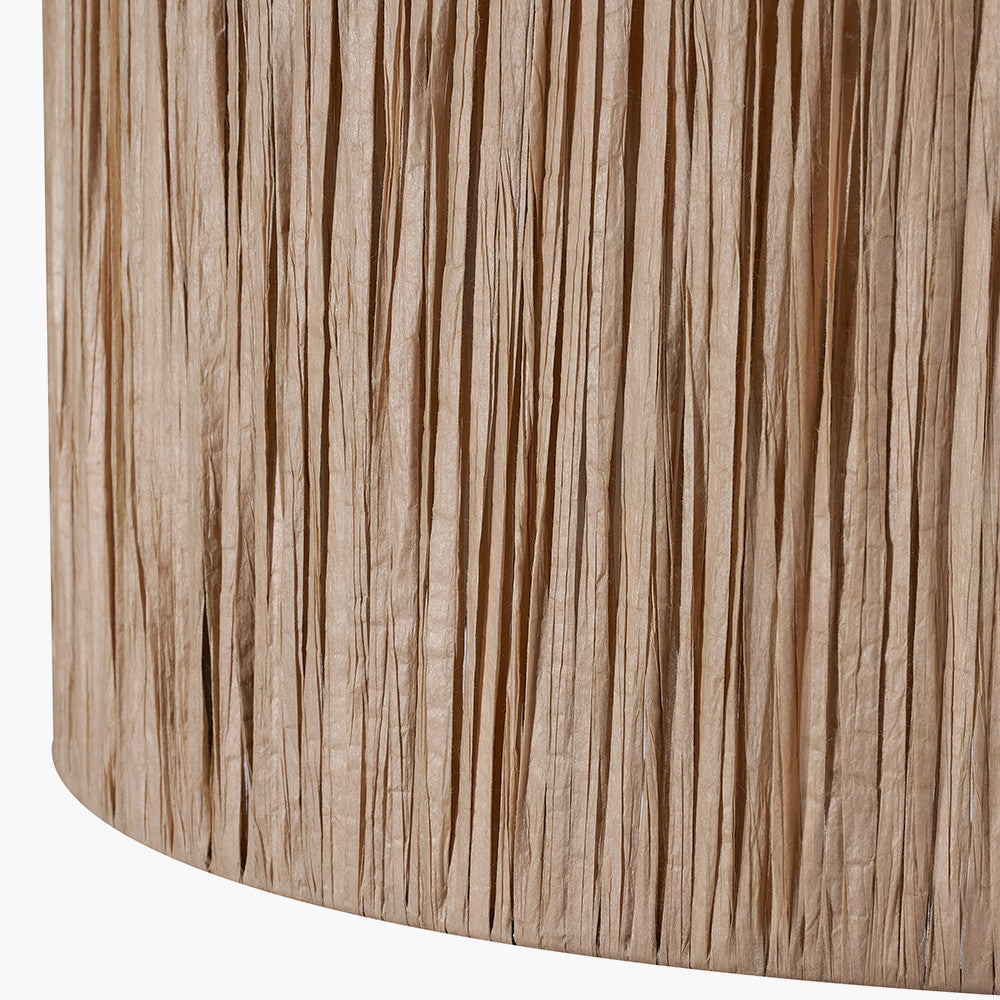 Tilia 30cm Natural Raffia Cylinder Lampshade – Light, Textured, and Naturally Beautiful