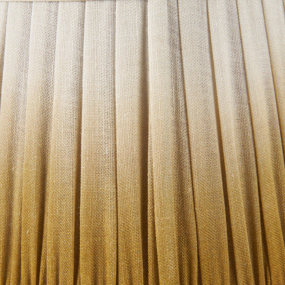 Scallop 40cm Mustard Ombre Pleated Lampshade | Tapered Statement Shade