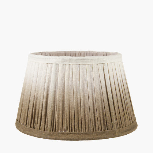 Scallop 30cm Taupe Ombre Soft Pleated Tapered Lampshade β Modern Elegance with Textured Depth