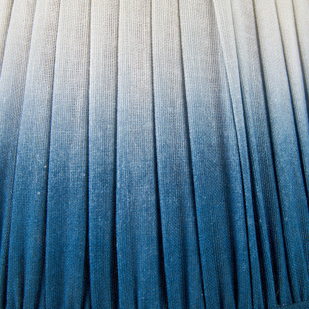 Scallop 30cm Blue Ombre Soft Pleated Tapered Lampshade – Contemporary Style with Textured Charm