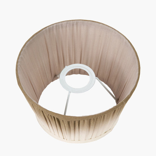 Scallop 30cm Taupe Ombre Soft Pleated Tapered Lampshade – Modern Elegance with Textured Depth