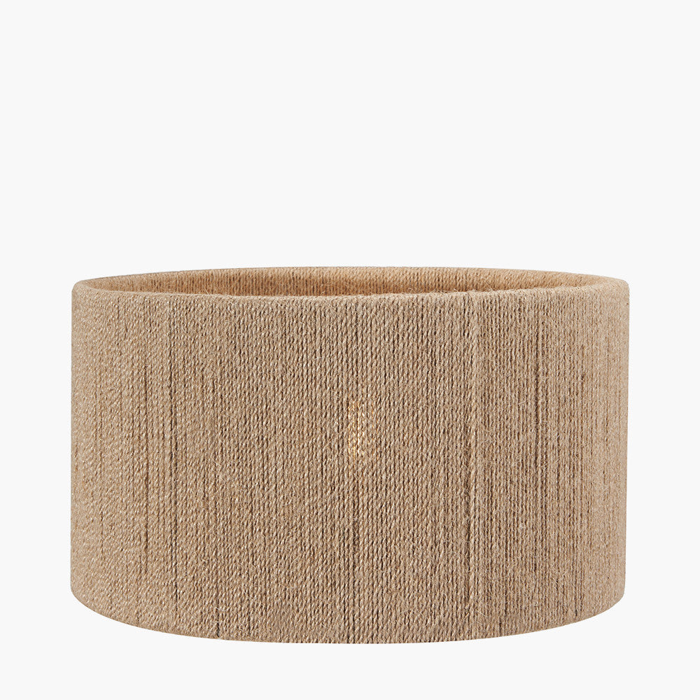 Issa 30cm Natural Rope Cylinder Lampshade – Textured Warmth with Scandinavian Simplicity