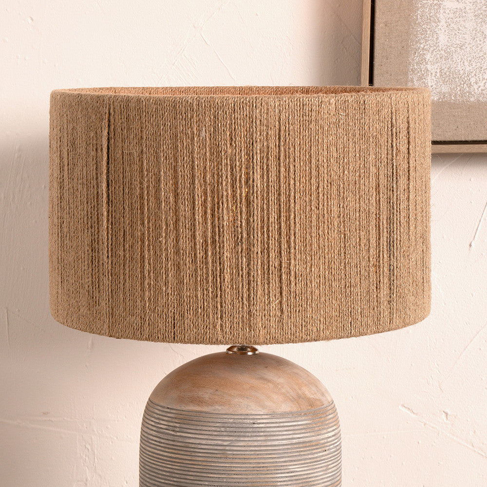 Issa 30cm Natural Rope Cylinder Lampshade – Textured Warmth with Scandinavian Simplicity