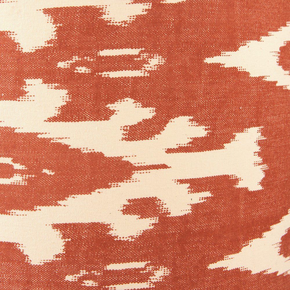 Lars 30cm Cinnamon Ikat Patterned Cylinder Lampshade – Modern Statement Lighting