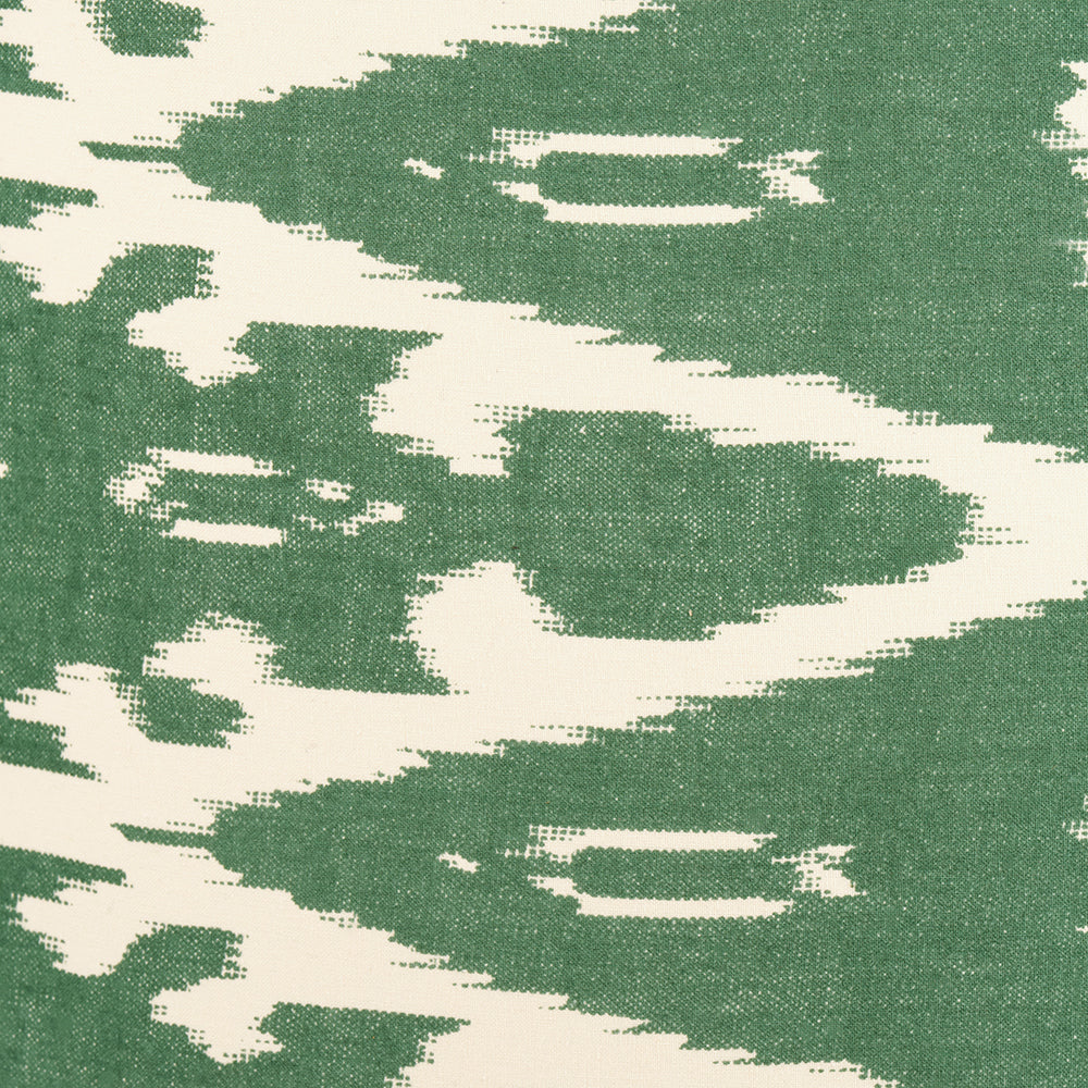 Lars 30cm Racing Green Ikat Patterned Cotton Cylinder Lampshade – Modern Handmade Light Shade for UK Homes