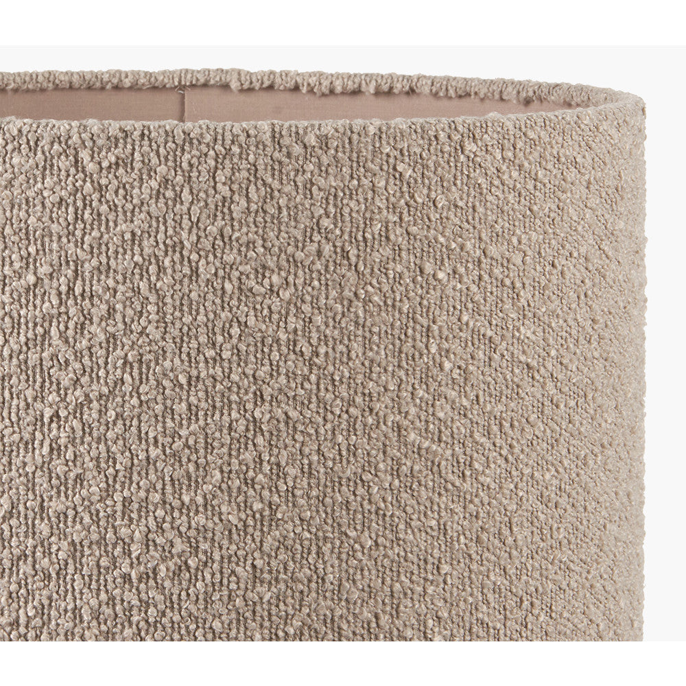 Rouen 35cm Taupe Boucle Cylinder Lampshade | Modern Textured Shade