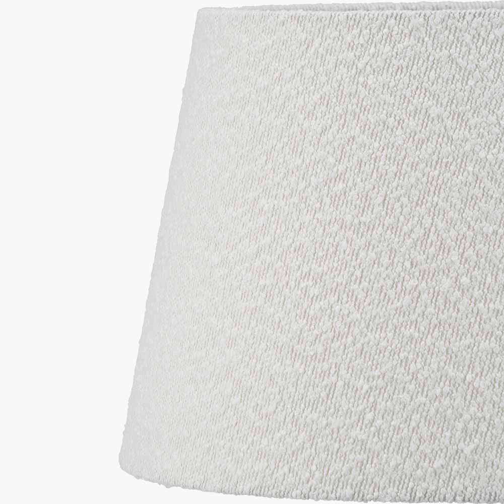 Martigues 50cm White Bouclé Tapered Lampshade – Textured Elegance for Modern Interiors