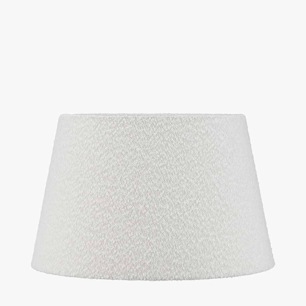 Martigues 50cm White Bouclé Tapered Lampshade – Textured Elegance for Modern Interiors