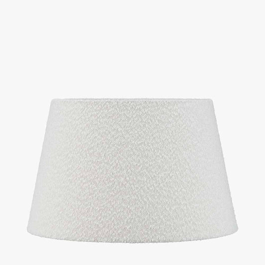 Martigues 50cm White Bouclé Tapered Lampshade – Textured Elegance for Modern Interiors