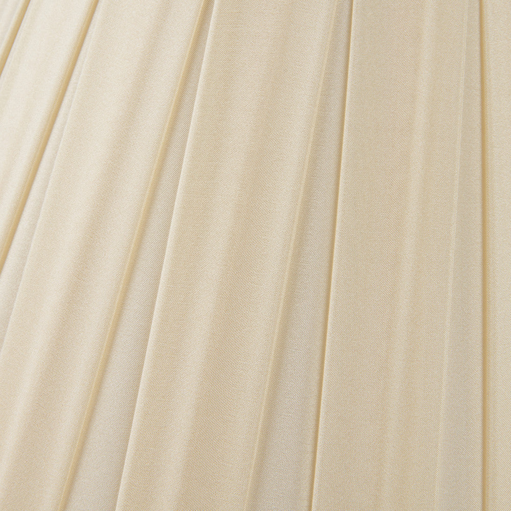 Maya 45cm Almond Silk Box Pleat Tapered Lampshade