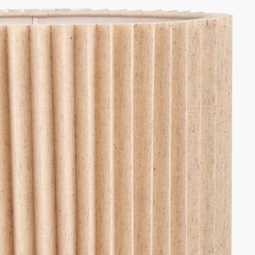 Callista 30cm Natural Linen Hard Pleat Lampshade – Modern Textured Lighting for UK Homes