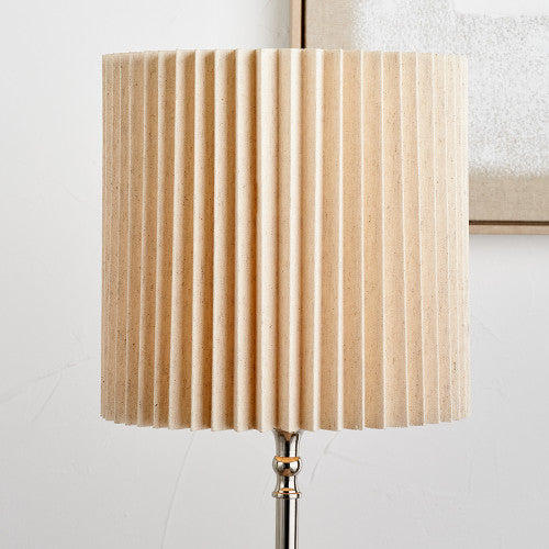 Callista 30cm Natural Linen Hard Pleat Lampshade – Modern Textured Lighting for UK Homes