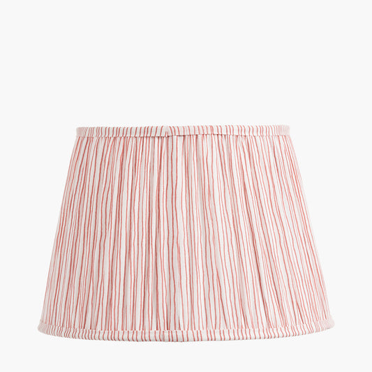 Thiago 35cm Cinnamon Stripe Mushroom Pleat Tapered Lampshade – Warm, Textured Elegance
