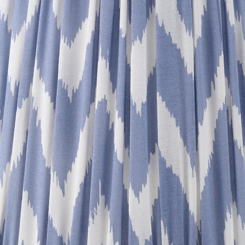 Kamilah 45cm Blue Chevron Pleated Lampshade | Patterned Lampshade