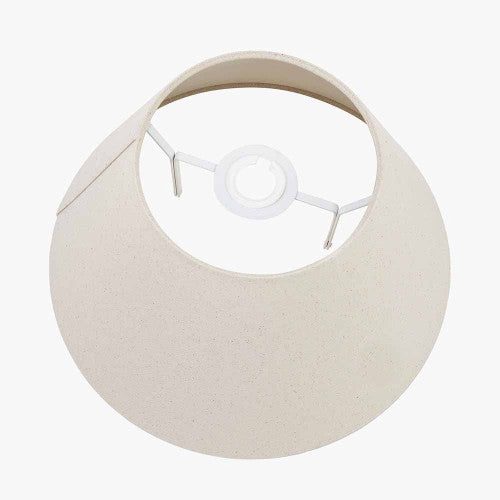 Seychelles 40cm Cream Slubby Cotton Empire Lampshade | Large Empire Lamp Shade