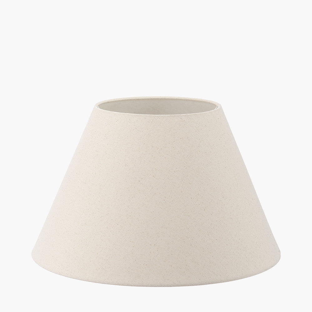 Seychelles 50cm Cream Slubby Cotton Empire Lampshade – Timeless Texture and Effortless Versatility