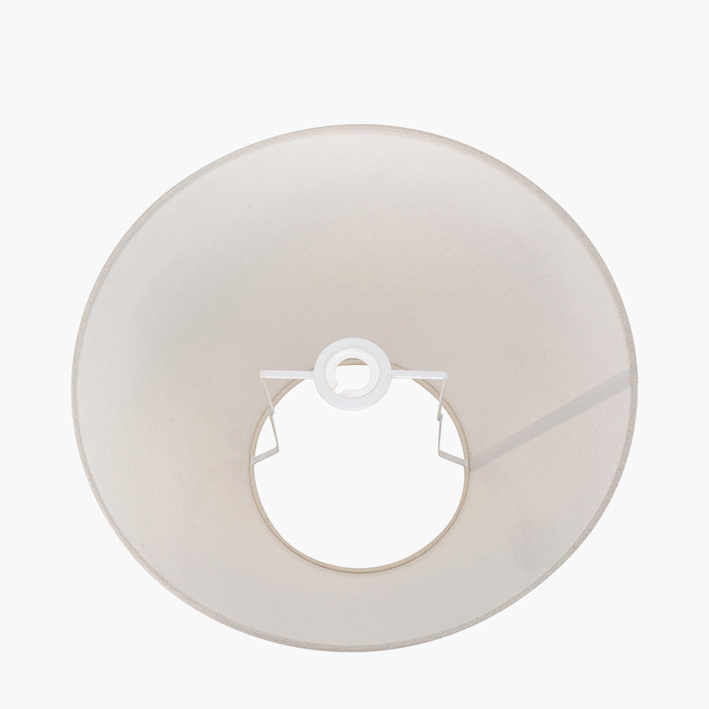 Seychelles 50cm Cream Slubby Cotton Empire Lampshade – Timeless Texture and Effortless Versatility