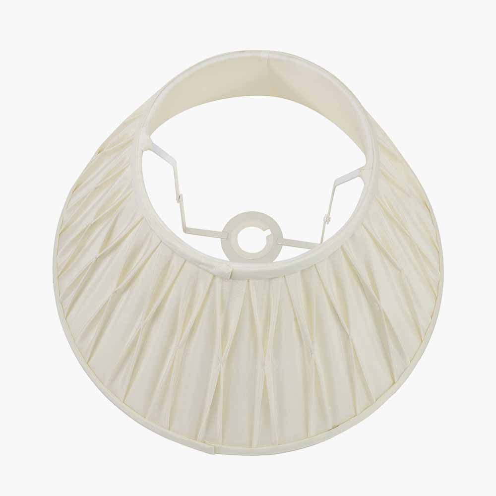 Garbo 30cm Cream Silk Mix Pinch Pleat Tapered Lampshade – Timeless Elegance in a Compact Design