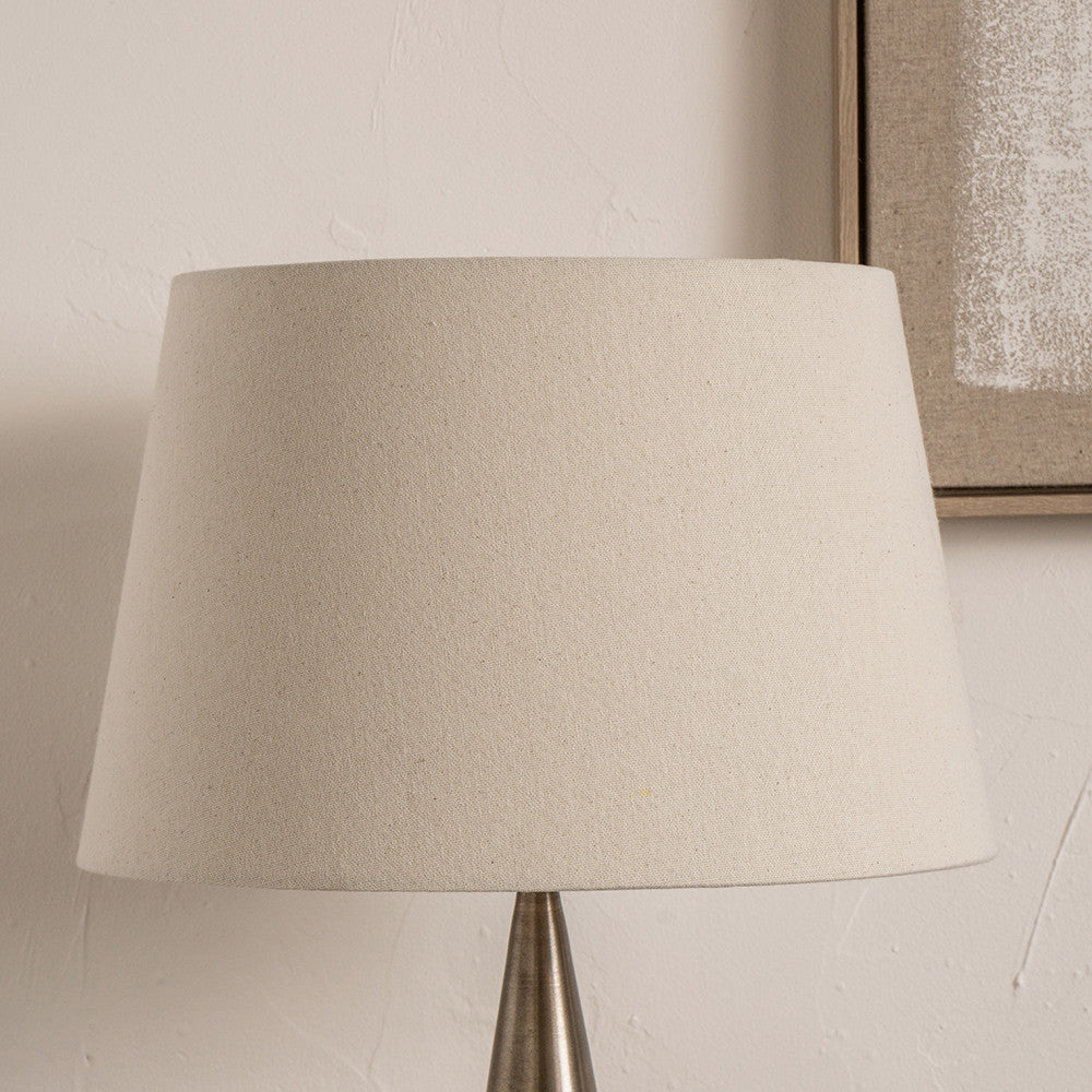 Coast 60cm Cream Calico Tapered Lampshade – Classic Neutral Shade for Timeless UK Interiors