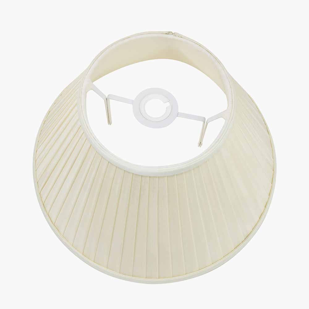 Bacall 30cm Almond Silk Knife Pleat Empire Lampshade