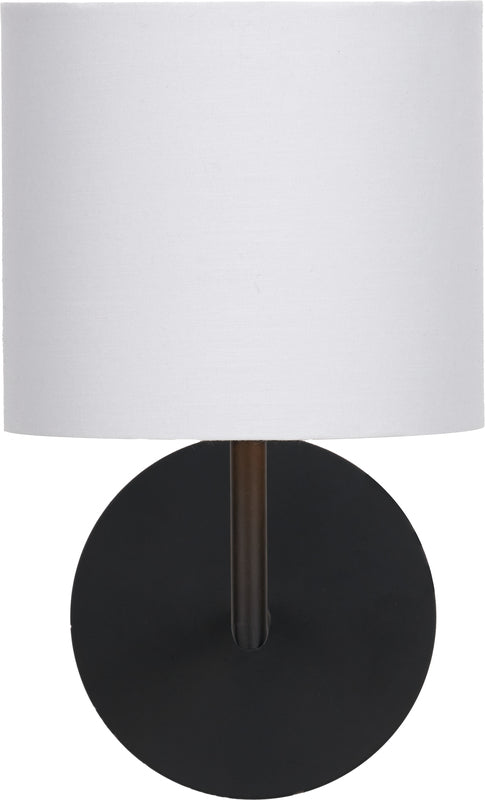 Elin Matt Black and Ivory Wall Light