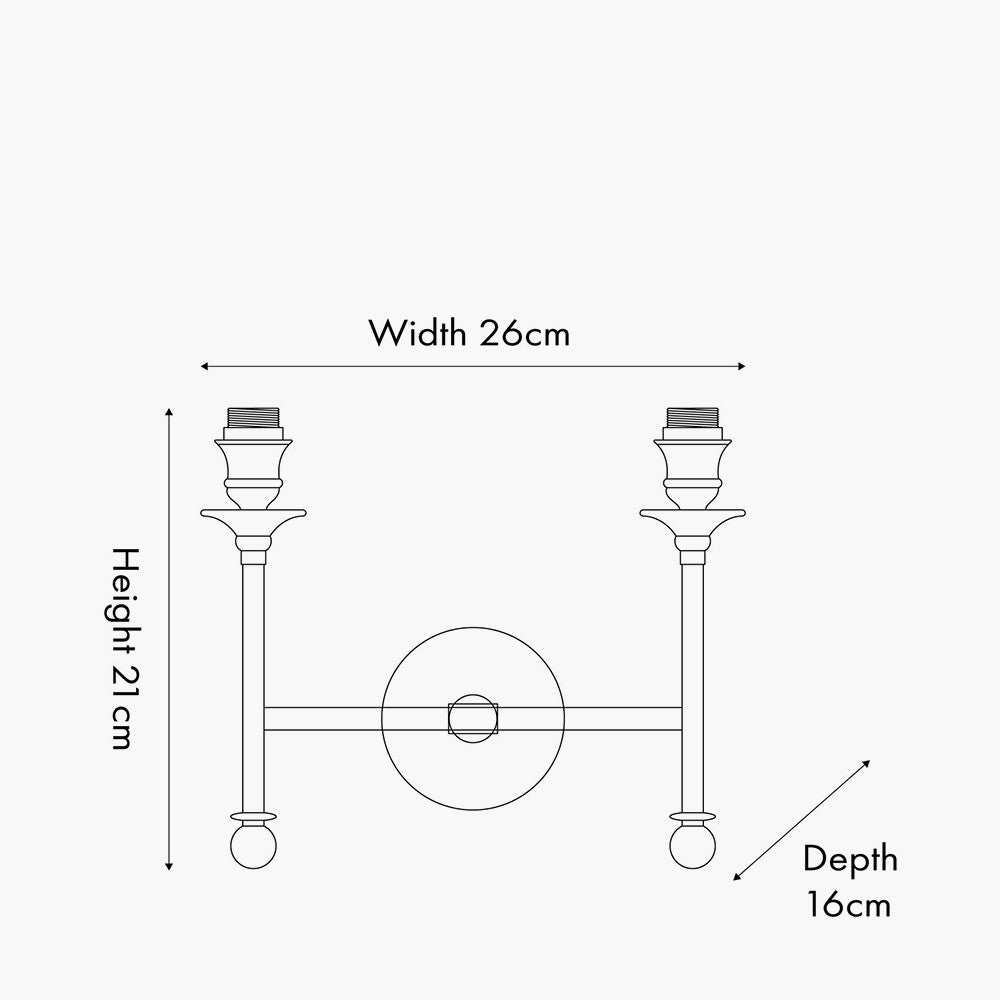 Piero Antique Bronze Metal Double Wall Light