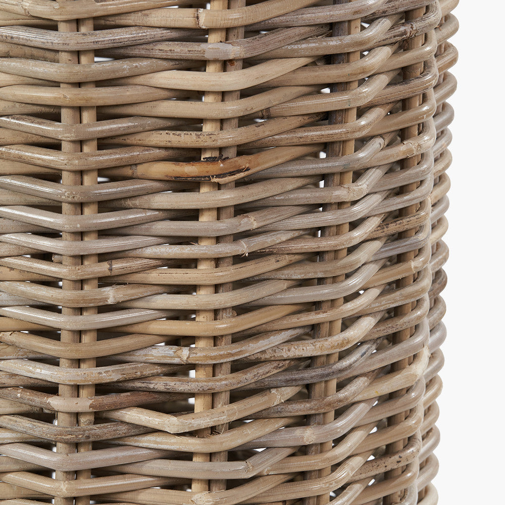 Tobs Grey Kubu Rattan Umbrella Basket – Handcrafted Rattan Hallway Storage