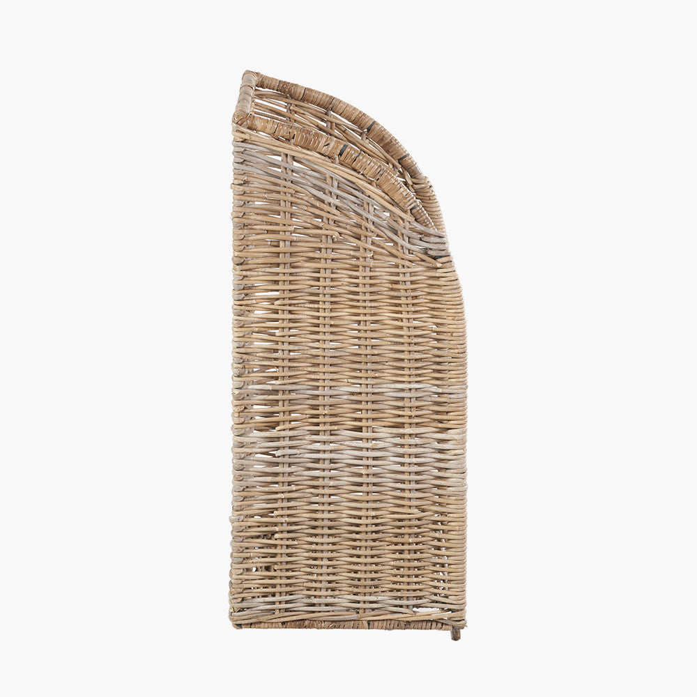 Tobs Set of 2 Grey Kubu Rattan Log Basket Trolleys – Stylish Wheeled Log Storage for Indoors or Outdoors