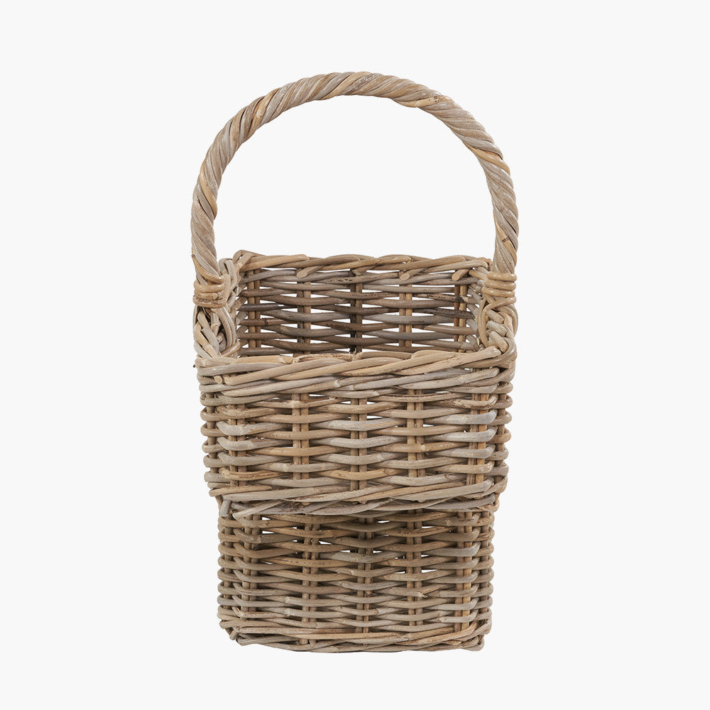 Tobs Grey Kubu Rattan Stair Basket Large