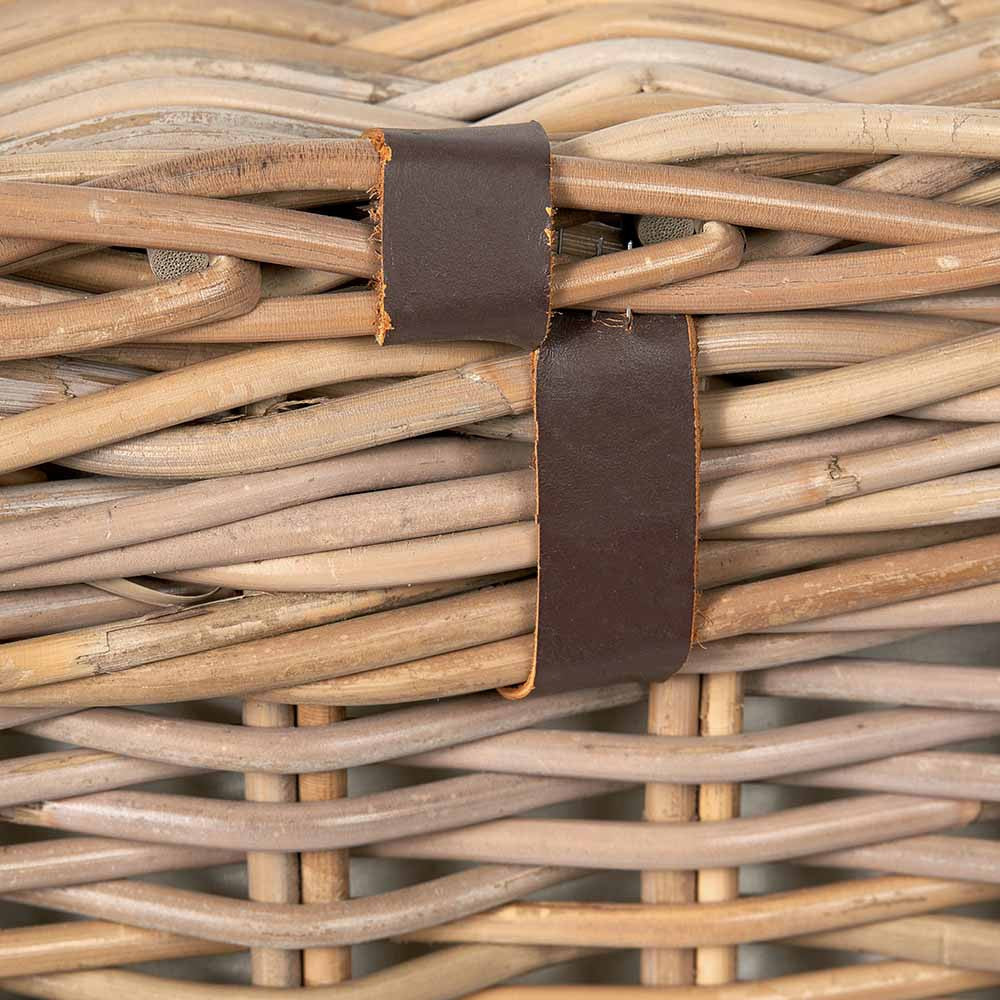 Set of 2 Grey Kubu Rectangular Linen Baskets – Handwoven Rattan Laundry Storage for Elegant UK Homes