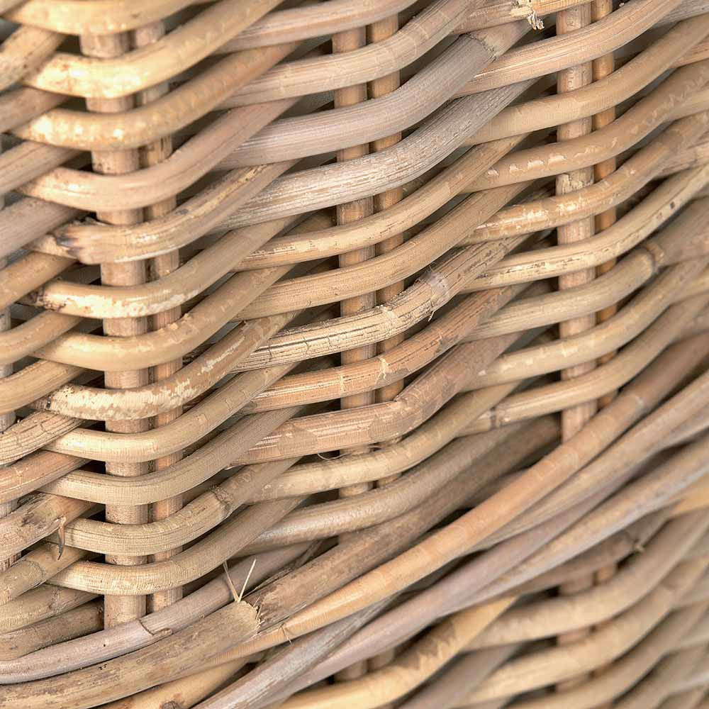 Set of 2 Grey Kubu Rectangular Linen Baskets – Handwoven Rattan Laundry Storage for Elegant UK Homes