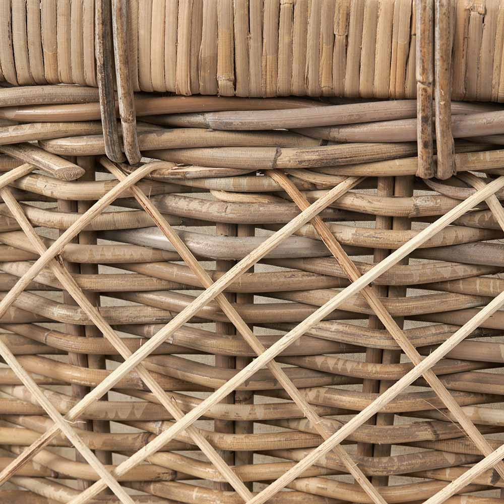 Brown Rattan Oval Handled Laundry Basket – Handwoven Natural Storage for Stylish UK Homes