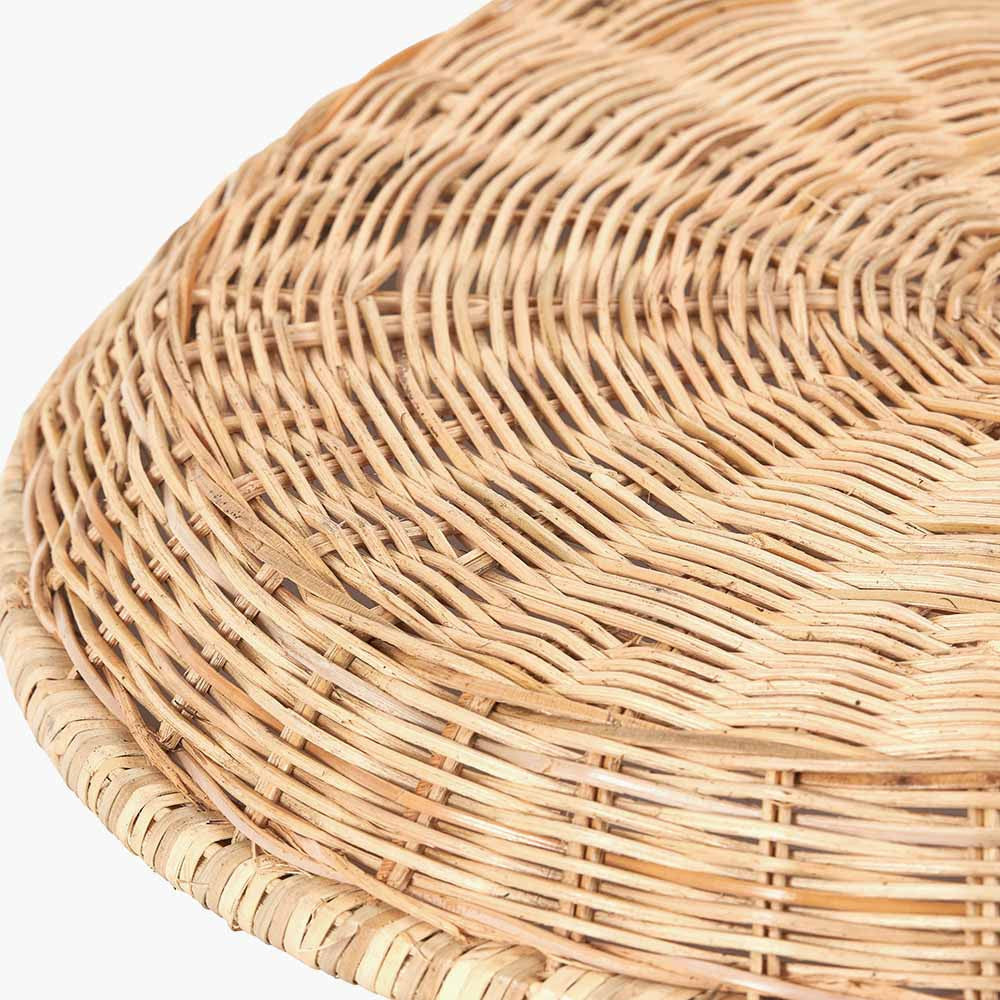 Natural Rattan Round Basket Tray – Handwoven Scandi-Style Décor for Modern UK Homes