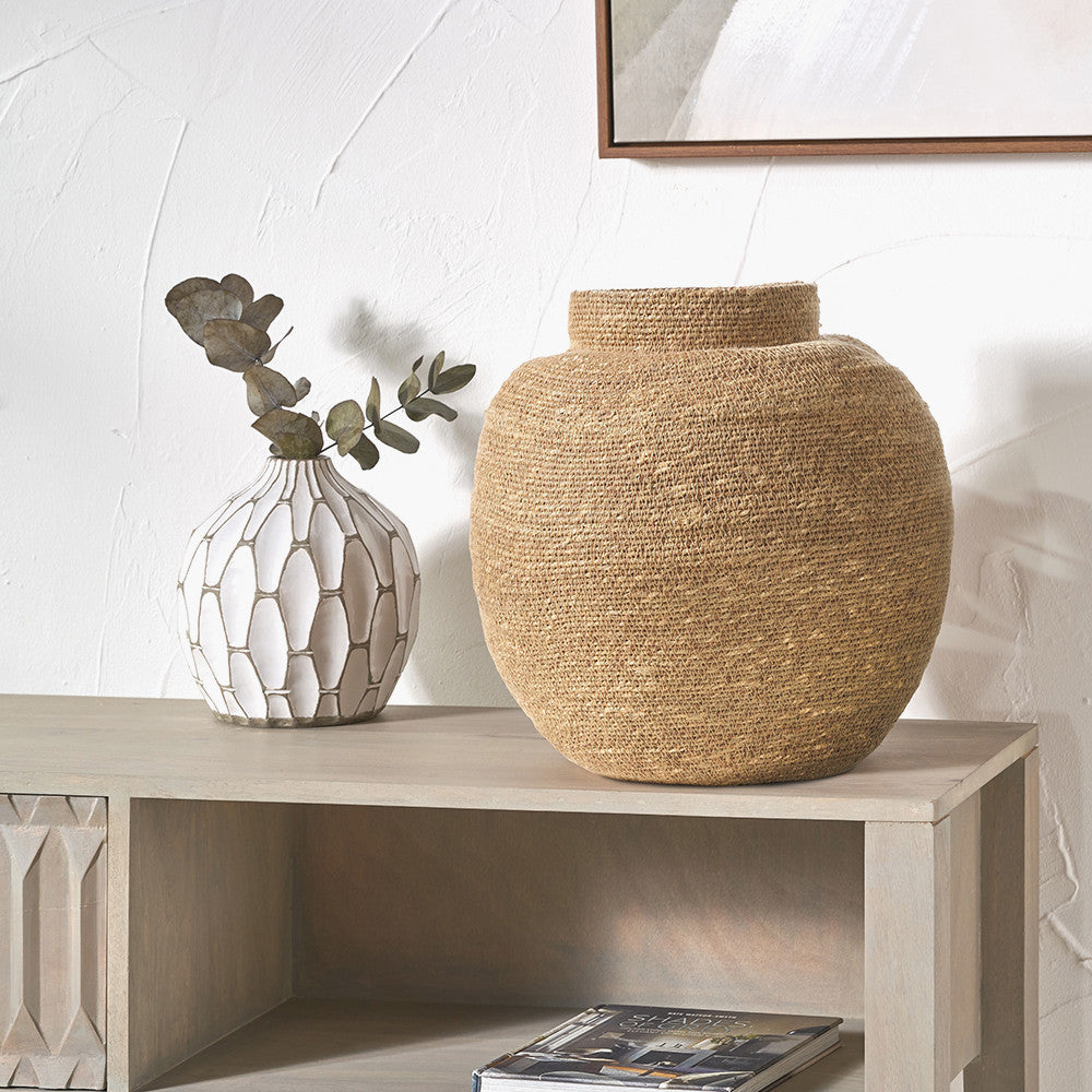 Seagrass Natural Urn Shaped Basket - W36xD36xH33cm