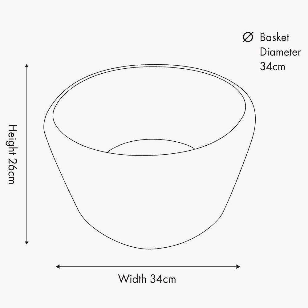 Natural Seagrass Round Basket - W34xD34xH26cm