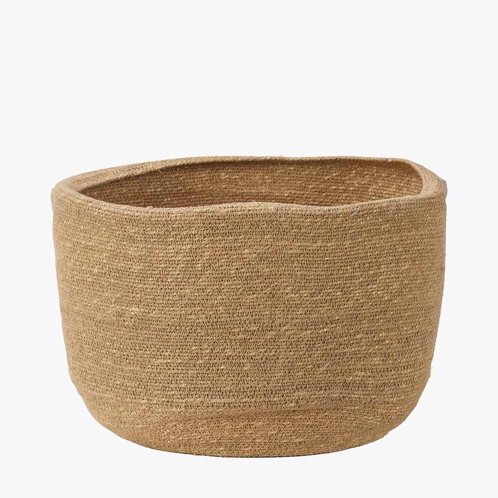 Natural Seagrass Round Basket - W34xD34xH26cm