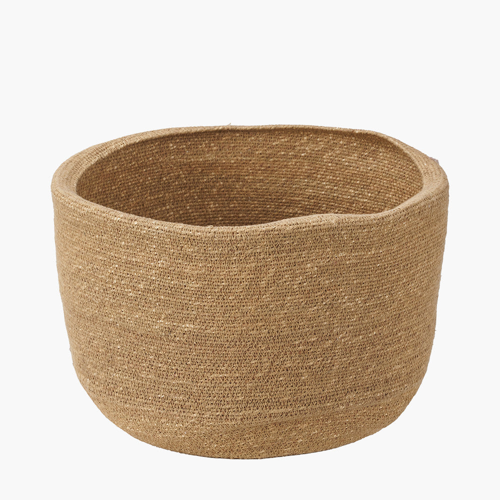 Natural Seagrass Round Basket - W34xD34xH26cm