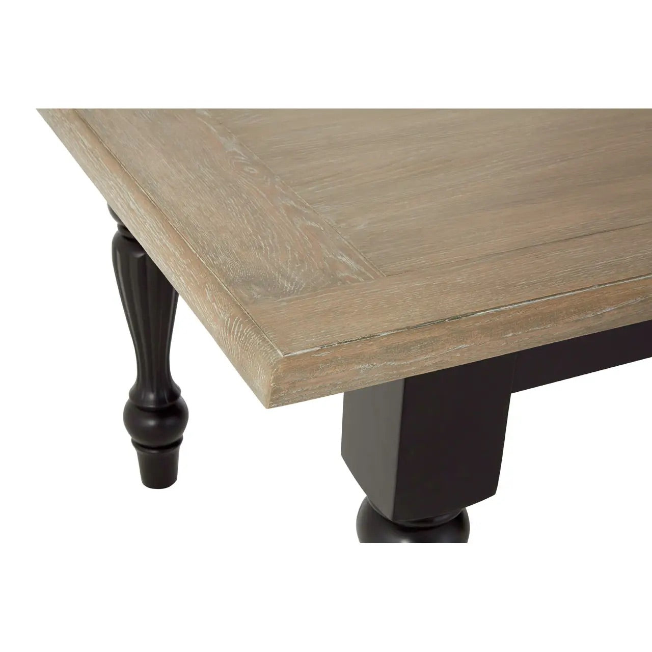 Add timeless sophistication to your dining space with the Belgravia Townhouse dining table, featuring a warm oak wood top and antique black turned birchwood legs. Shop online today at www.nobleandnook.co.uk