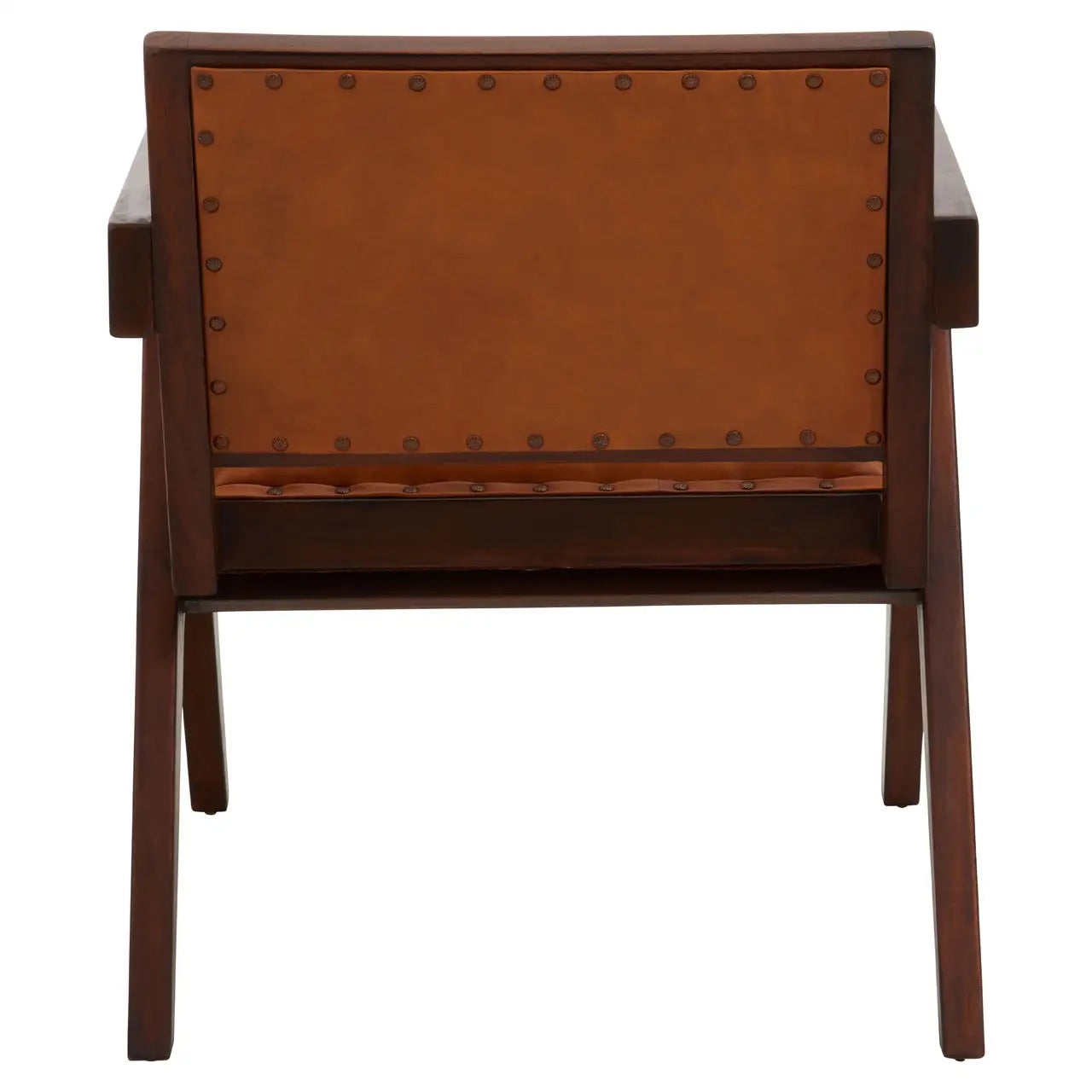 Add refined style to your space with the Andean small armchair. A teak wooden frame, upholstered in soft tan genuine leather and finished with metallic stud detailing. Shop online today at www.nobleandnook.co.uk