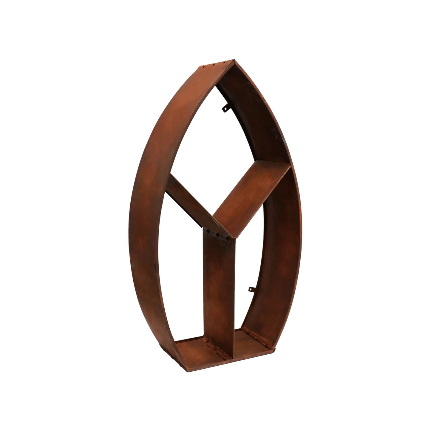 Shop the Leaf Arch Sculptural Log Storage in Natural Rust. This stylish and functional log storage solution adds a touch of elegance to any garden or patio. Shop online today at www.nobleandnook.co.uk