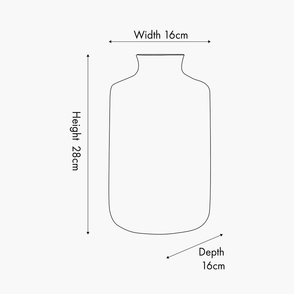 Atouk Natural and Black Stoneware Aztec Design Vase