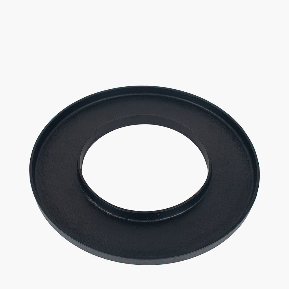 Matt Black Metal Ring Display Platter – Modern Decorative Centrepiece for Stylish Homes