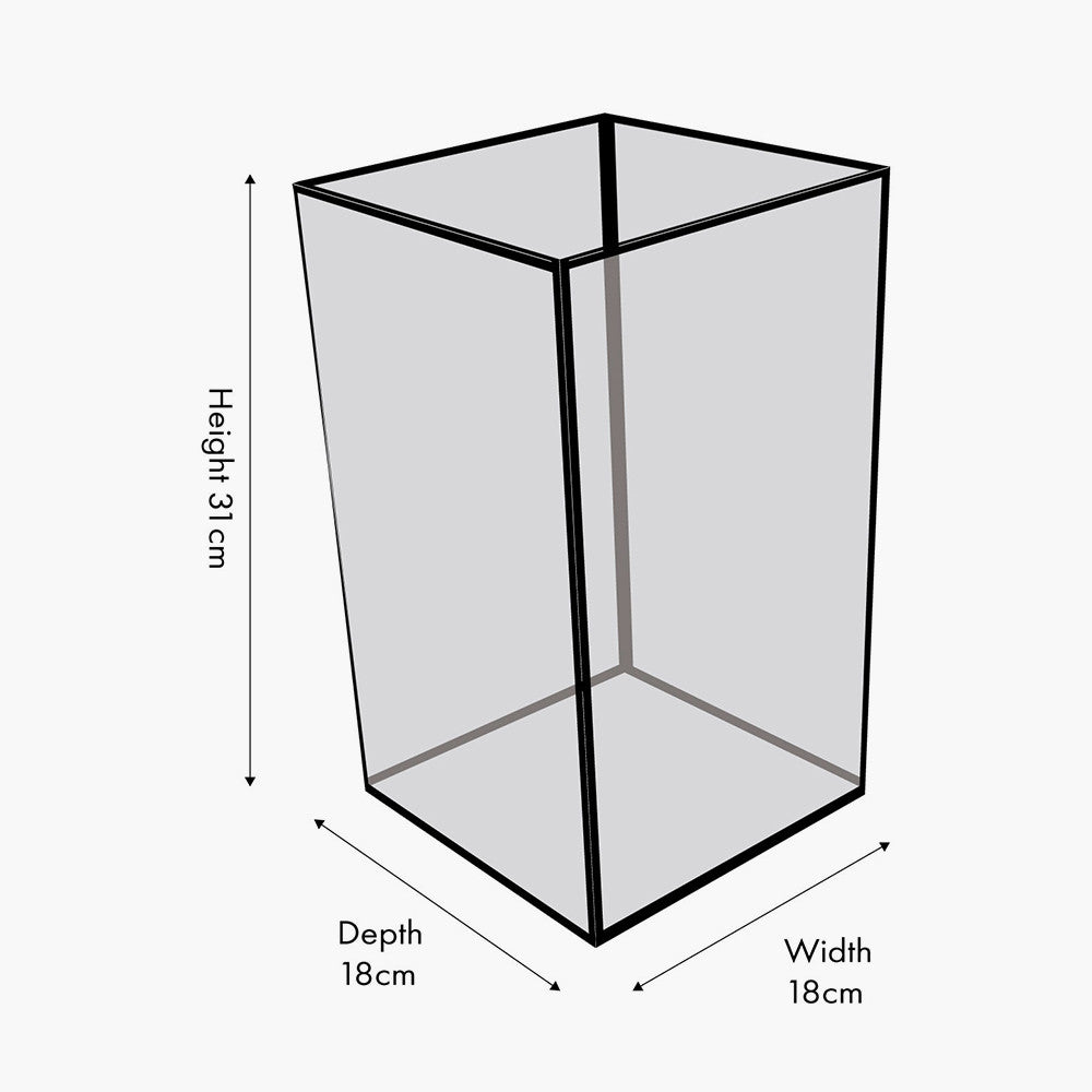 Brass Metal and Smoked Glass Panelled Square Hurricane Large – Timeless Modern Lantern